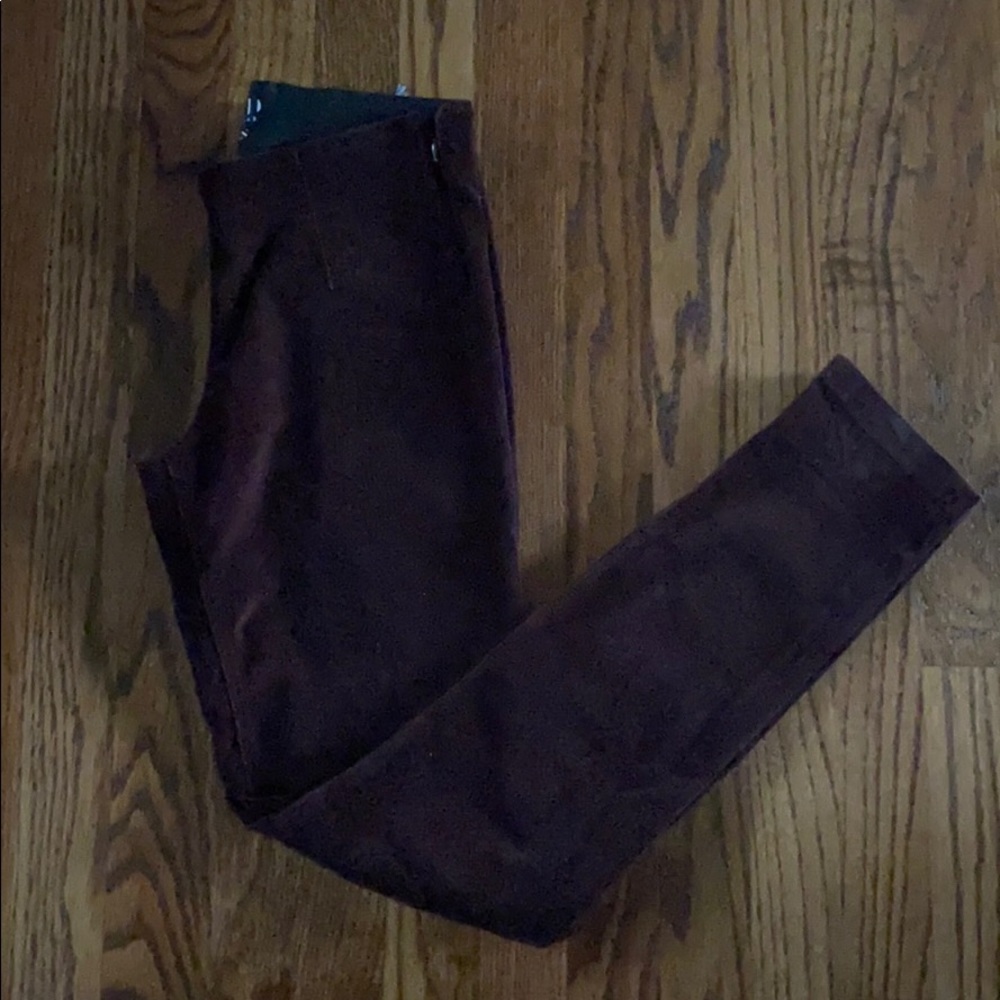 Chocolate brown velvet pants